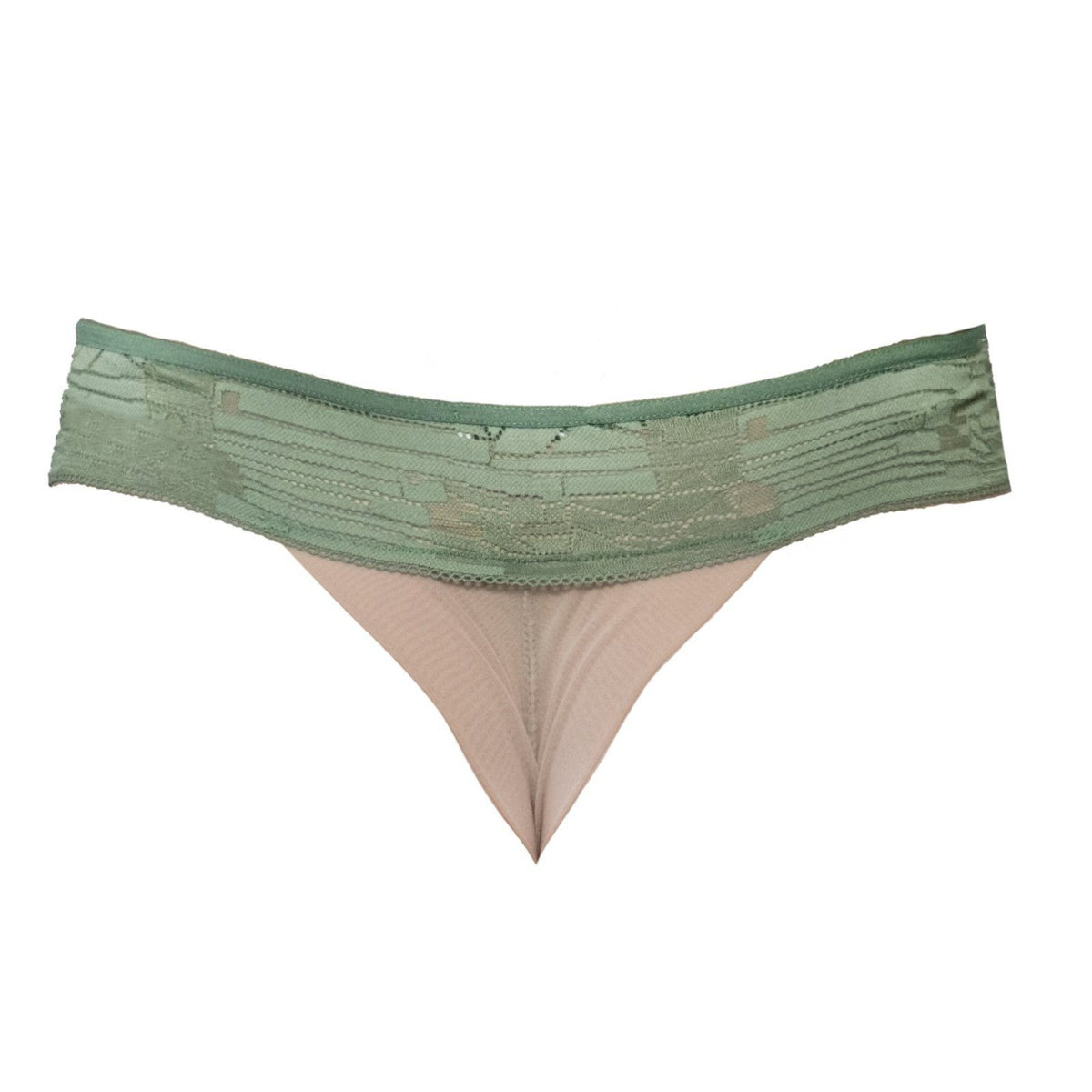 Delicate sexy thong | green and nude - Carol Coelho Cleopatra