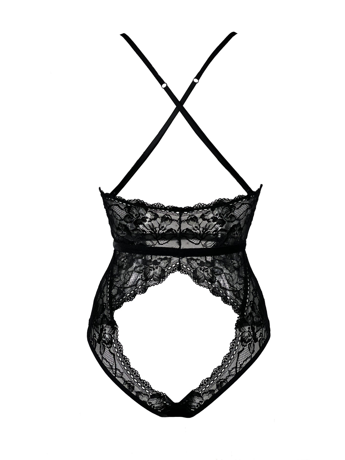 Eleganter Polkadot Bodysuit | schwarz durchsichtig - Carol Coelho