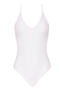 Elegant white swimsuit | feel like a film diva - L'Eone Idotea White 