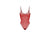 durchsichtiger Bodysuit rot, Rückansicht, von ZHILYOVA Lingerie