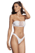 Nesea Bikini Top White Pattern - Salt and Sun